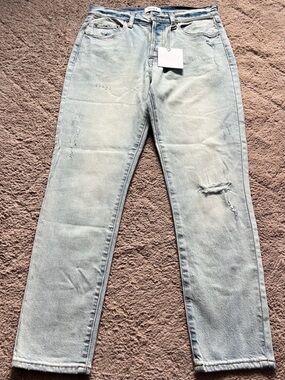 Pistols Nico high rise mom jeans with button fly. NWT.